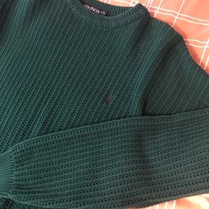 Cute green knitted NAUTICA sweater